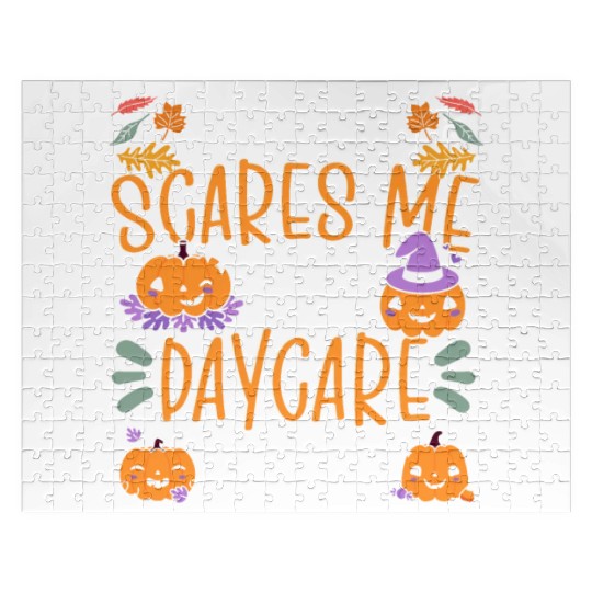 Nothing Scares Me I'm A Daycare Teacher Halloween Jigsaw Puzzles