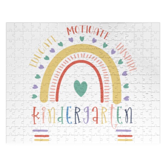 Educate Motivate Inspire Kindergarten Teacher Jigsaw Puzzles