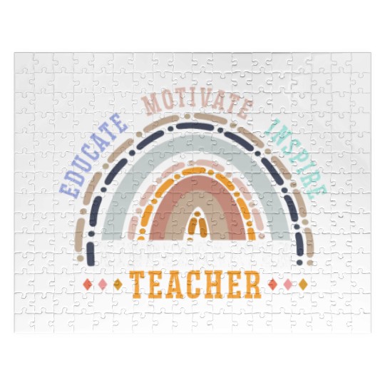 Educate Motivate Inspire Kindergarten Teacher Jigsaw Puzzles