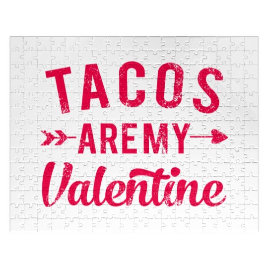 I Love Tacos Valentine, Tacos Are My Valentine Jigsaw Puzzles