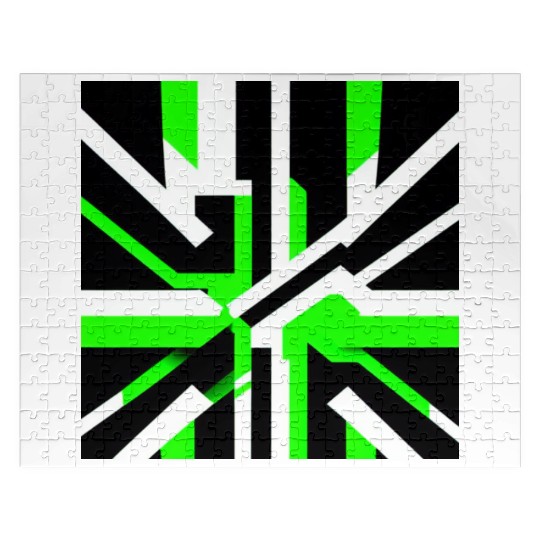 Cyberpunk Inspired Green Theme - Highway Jigsaw Puzzles