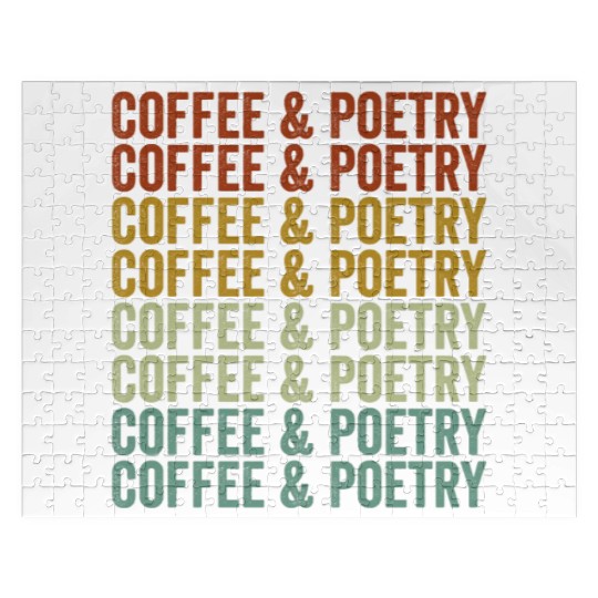 Coffee & Poetry Poetry Writer Poet Coffee Lover Jigsaw Puzzles