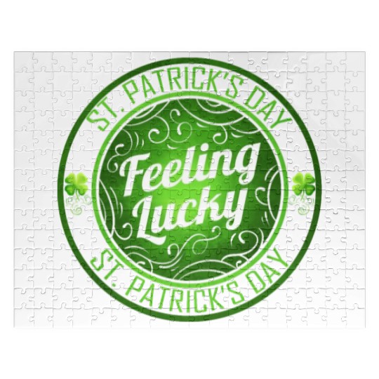 Shamrock Feeling Lucky On St Patricks Day Jigsaw Puzzles