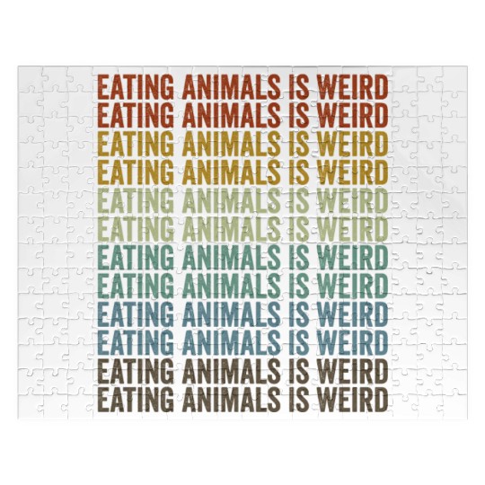 Eating Animals Is Weird Vegan Vegetable Lover Jigsaw Puzzles