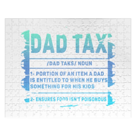Vintage Dad Tax Definition Men Funny Father's Day Jigsaw Puzzles