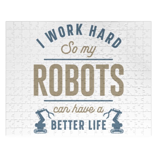 Robot Robotics Engineer I Work Jigsaw Puzzles
