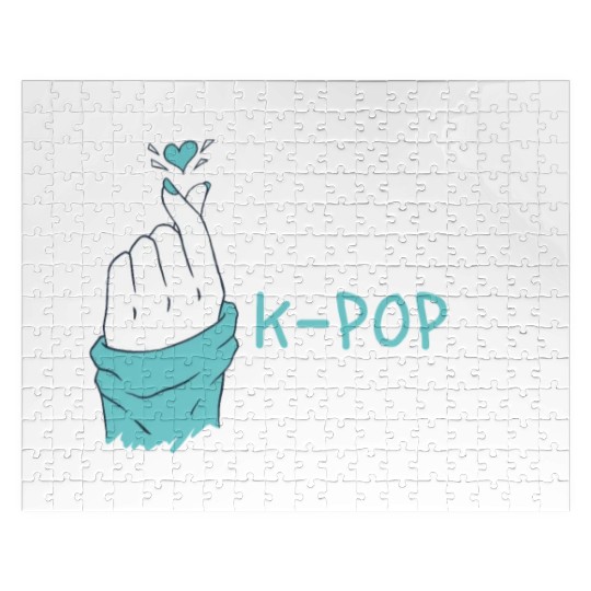 Eat Sleep Kpop Repeat Finger Heart Korean Pop Musi Jigsaw Puzzles