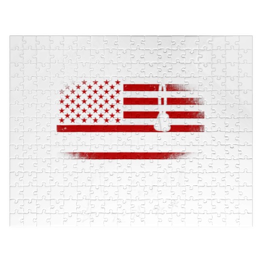 Proud Army National Guard Mom US Flag Tees US Mili Jigsaw Puzzles