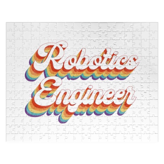 Robot Robotics Engineer Retro Jigsaw Puzzles