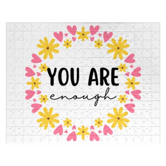 You Are Enough - Flower Crown Jigsaw Puzzles