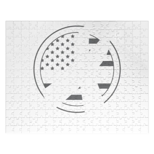 USA Flag Carcinoid Cancer Awareness Beat Cancer Jigsaw Puzzles