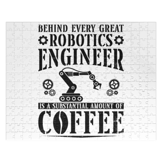 Robot Robotics Engineer Coffee Jigsaw Puzzles