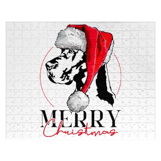 Santa Great Dane Dog Christmas Wilsigns Jigsaw Puzzles