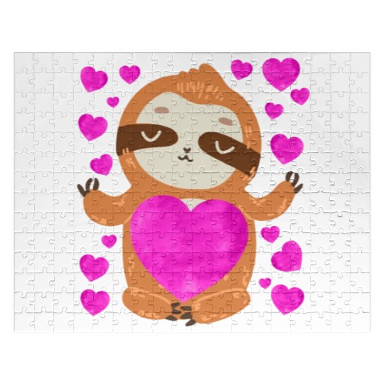 Couple love you my sloth Valentine's Day Jigsaw Puzzles
