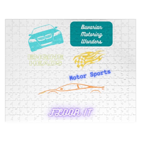 Car racing team design Jigsaw Puzzles