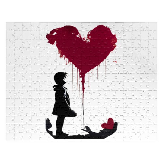 Banksy Love Heart Style Jigsaw Puzzles