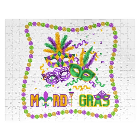 Mardi Gras Mask Funny Festival Party Costume Jigsaw Puzzles