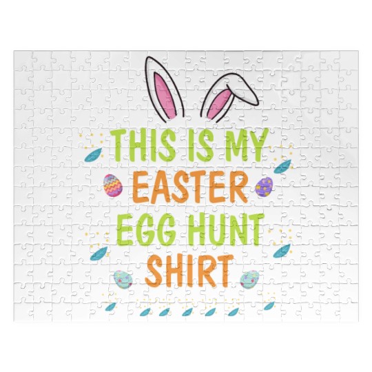 This Is My Easter Egg Hunt Funny Rabbit Face Squad Jigsaw Puzzles