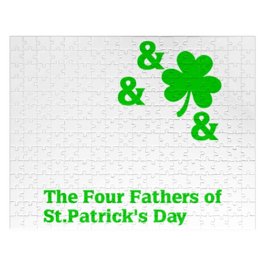 Jack Jim Johnny Jameson Father of St Patrick Day Jigsaw Puzzles