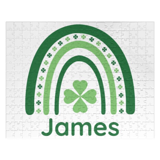 James Clover Charm Boho Rainbow Jigsaw Puzzles
