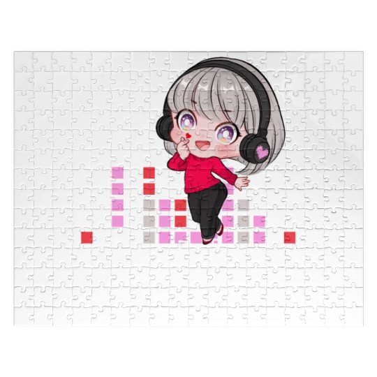 Kawaii Kpop Anime Finger Heart Korean Pop Chibi Jigsaw Puzzles