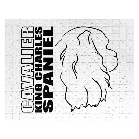 Cavalier King Charles Spaniel Profile dog mom Jigsaw Puzzles