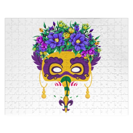 El Dia De Los Muertos Mardi Gras Mask Flower Sugar Jigsaw Puzzles