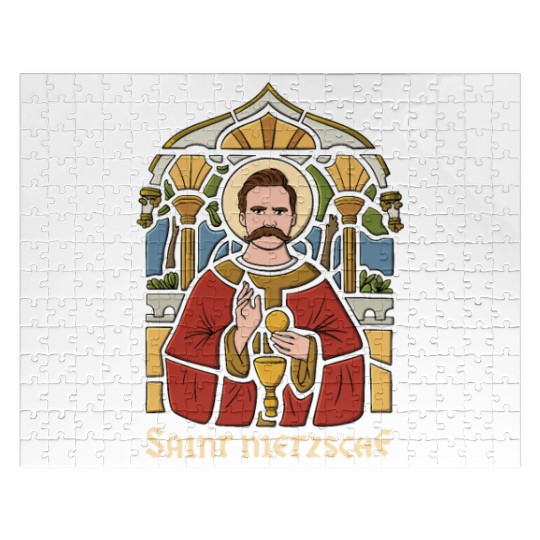 Saint Nietzsche Design for a Philosophy Student Jigsaw Puzzles