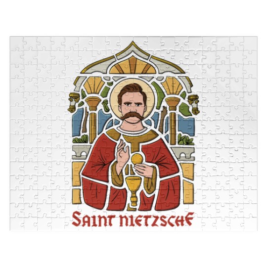 Saint Nietzsche Design for a Philosophy Student Jigsaw Puzzles