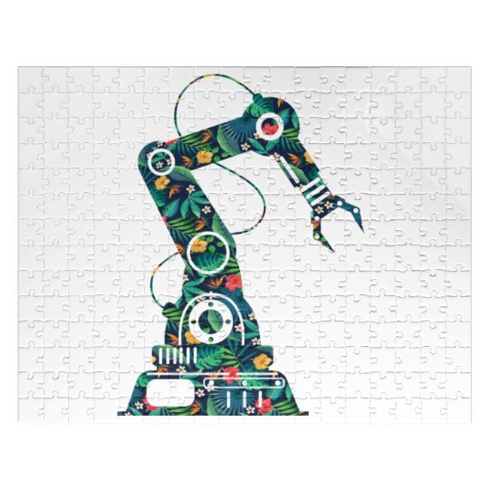 Robot Robotics Engineer Flower Jigsaw Puzzles