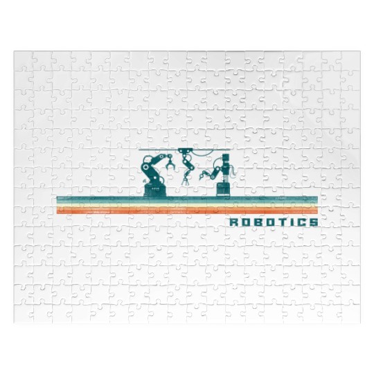 Robot Robotics Engineer Retro Jigsaw Puzzles