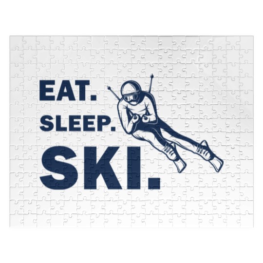 Skiing and Snowboarding - Eat Sleep Ski Jigsaw Puzzles