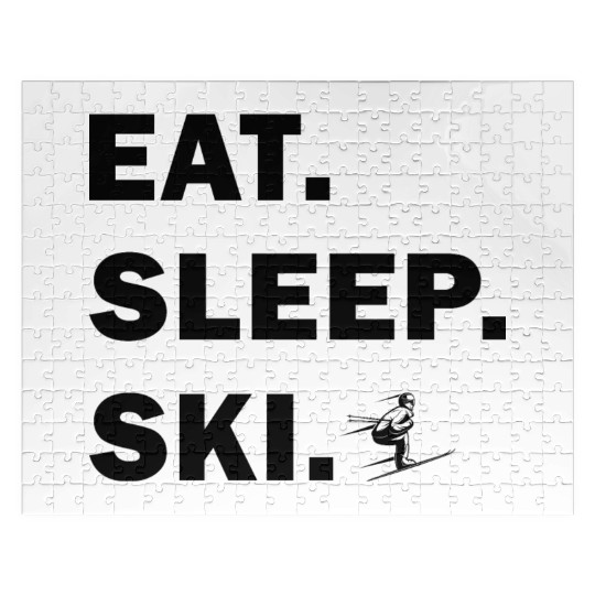 Skiing and Snowboarding - Eat Sleep Ski Jigsaw Puzzles