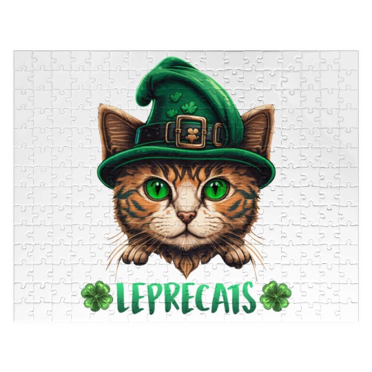 St. Patrick's Day cats leprecats kittens Jigsaw Puzzles