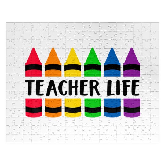 Teacher Life Crayon CRAY Teacher Jigsaw Puzzles