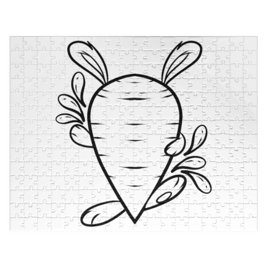 Easter Bunny Carrot As Color In Easter Jigsaw Puzzles