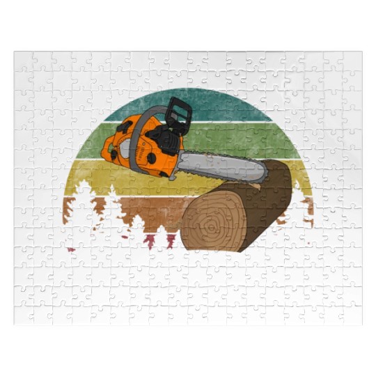 chainsaw Lumberjack Jigsaw Puzzles