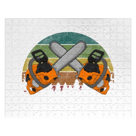 chainsaw Lumberjack Jigsaw Puzzles