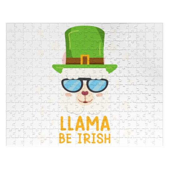 LLama be Irish Lama Alpaca St. Patrick's Day Jigsaw Puzzles