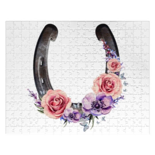Lucky Floral Horseshoe Jigsaw Puzzles