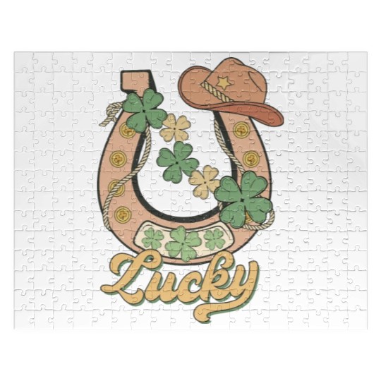 Lucky Shamrock Horseshoe Jigsaw Puzzles