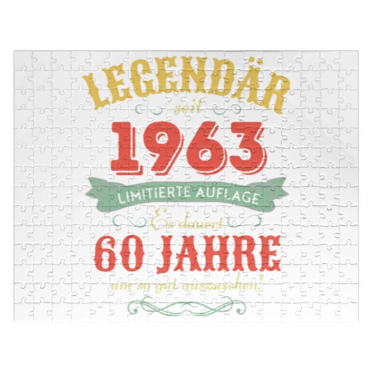 60th Birthday Vintage 1963 Jigsaw Puzzles