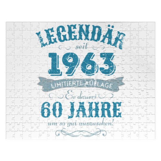 60th Birthday Vintage 1963 Jigsaw Puzzles