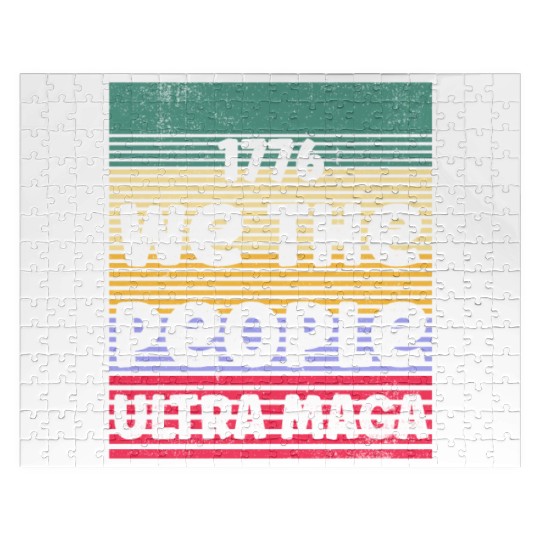1776 We The People Ultra Retro Vintage Sunset Jigsaw Puzzles