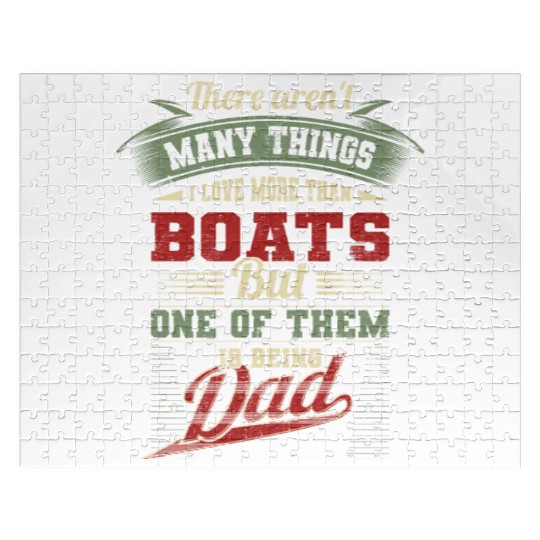 Fathers Day Boat Sailing Boats Dad Birthday Gift Jigsaw Puzzles