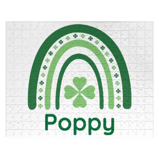 Poppy Clover Charm Boho Rainbow Jigsaw Puzzles