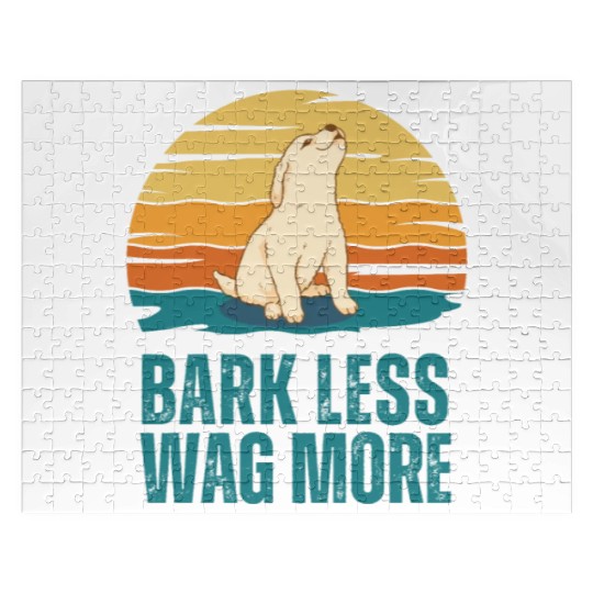 Bark Less Wag More Puppy Dog Jigsaw Puzzles