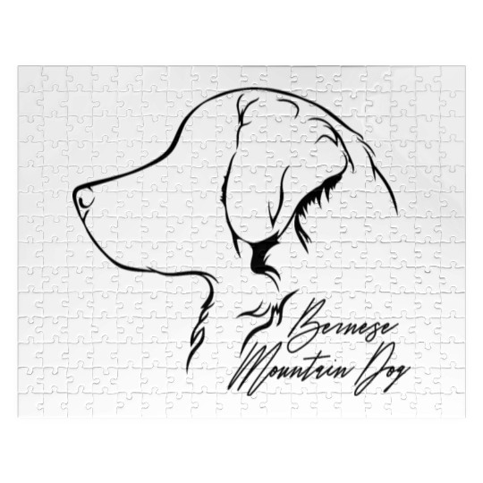Funny Bernese Mountain Dog Profile dog mom Jigsaw Puzzles
