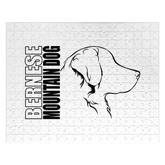Funny Bernese Mountain Dog Profile dog mom Jigsaw Puzzles