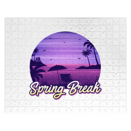 Party Sun Beach This is my Spring Break Jigsaw Puzzles